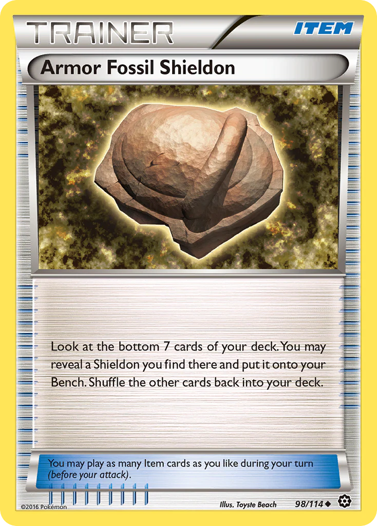 Armor Fossil Shieldon (98/114) [XY: Steam Siege]