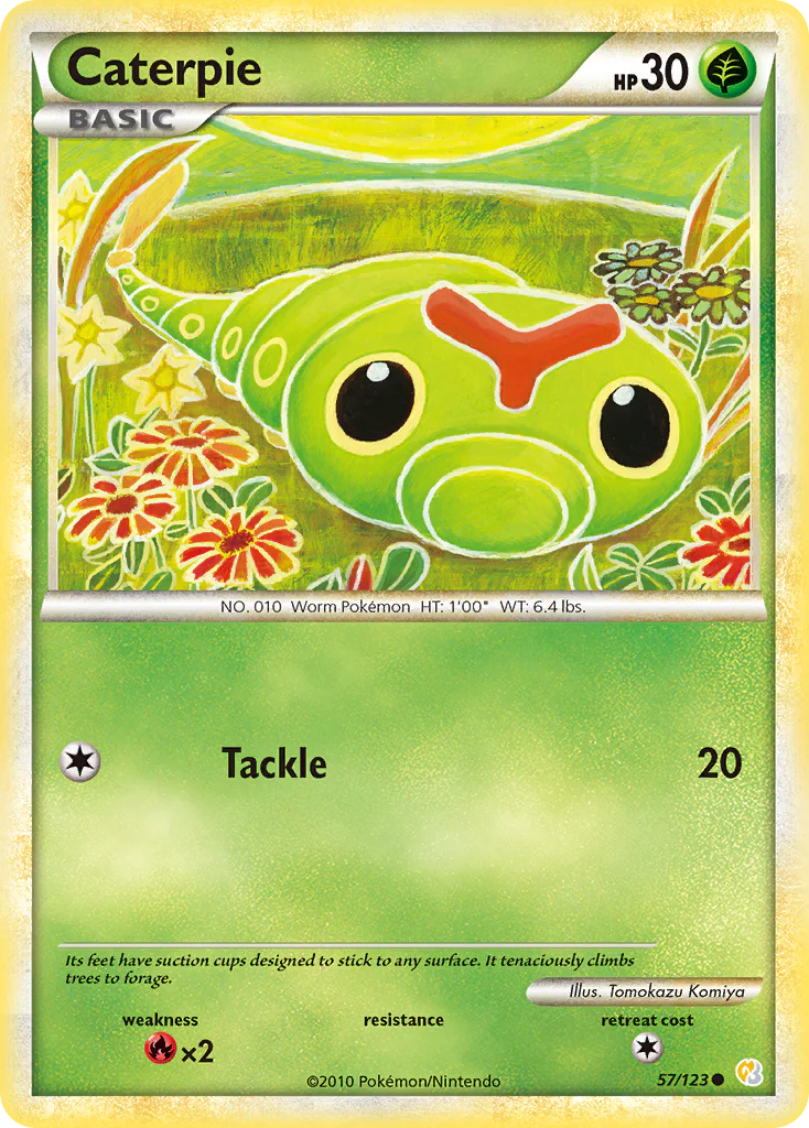 Caterpie (57/123) [HeartGold & SoulSilver: Base Set]