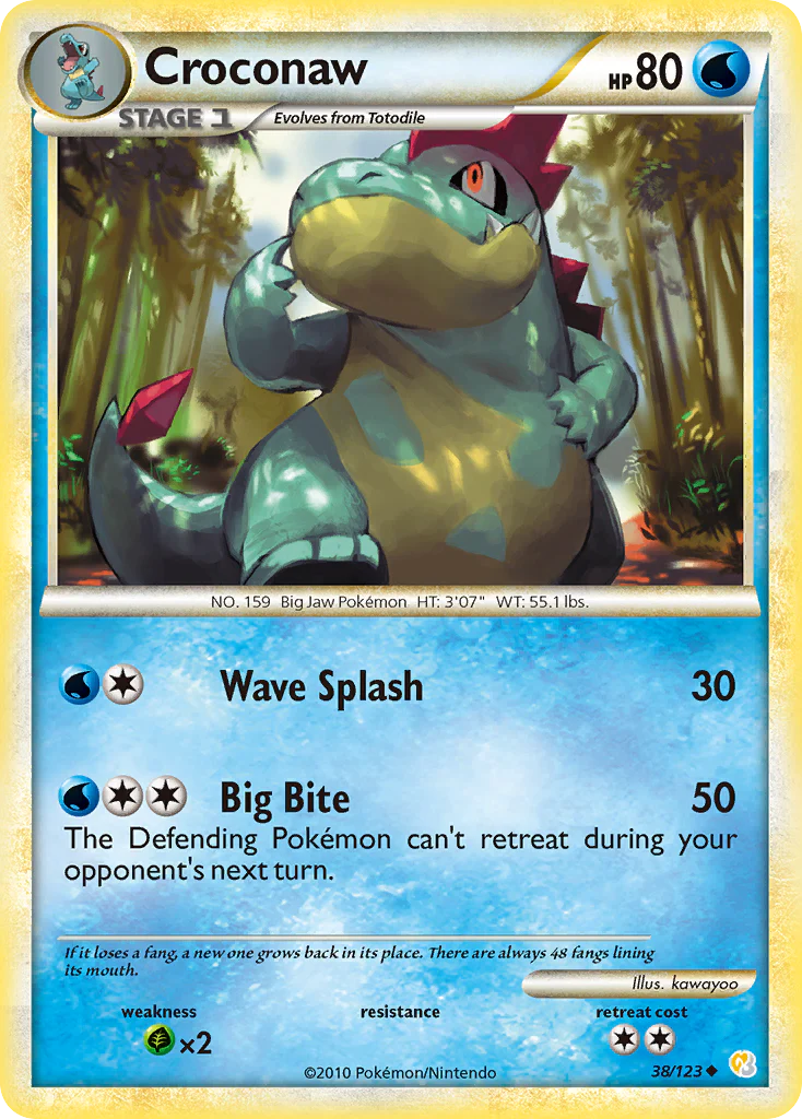 Croconaw (38/123) [HeartGold & SoulSilver: Base Set]