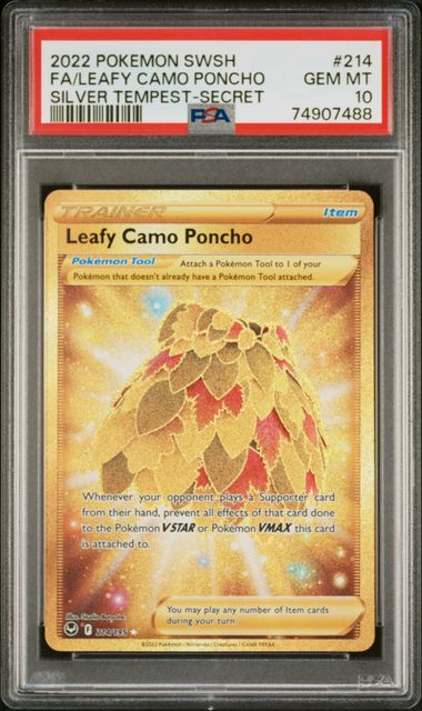 Leafy Camo Poncho - Silver Tempest - PSA 10