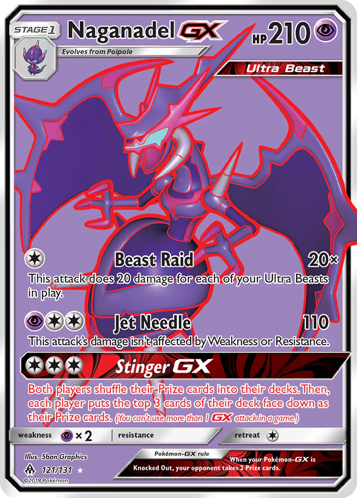 Naganadel GX (121/131) [Sun & Moon: Forbidden Light]