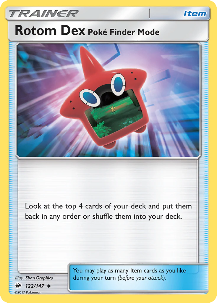 Rotom Dex Poke Finder Mode (122/147) [Sun & Moon: Burning Shadows]