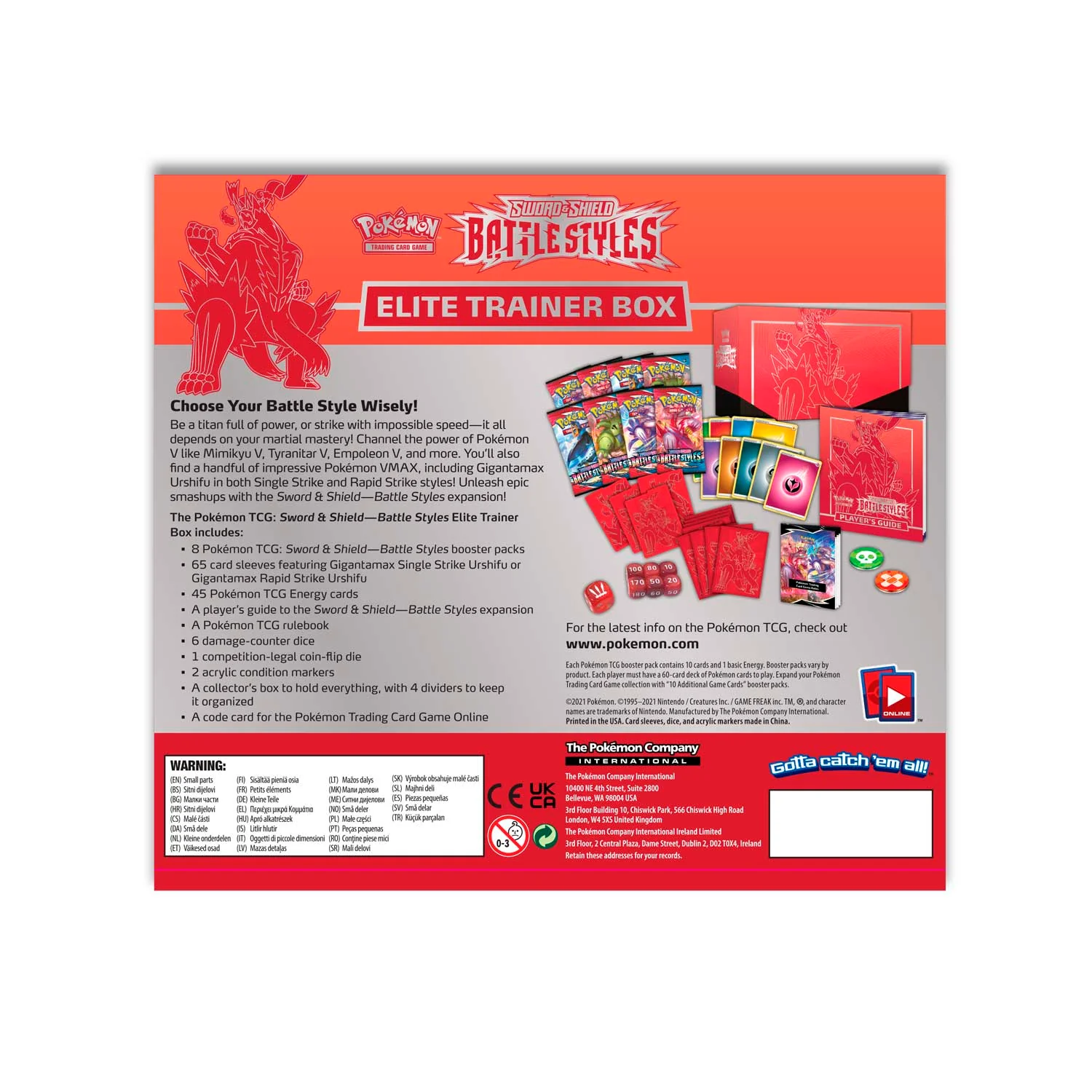 Sword & Shield: Battle Styles - Elite Trainer Box (Gigantamax Single Strike Urshifu) - Image 2