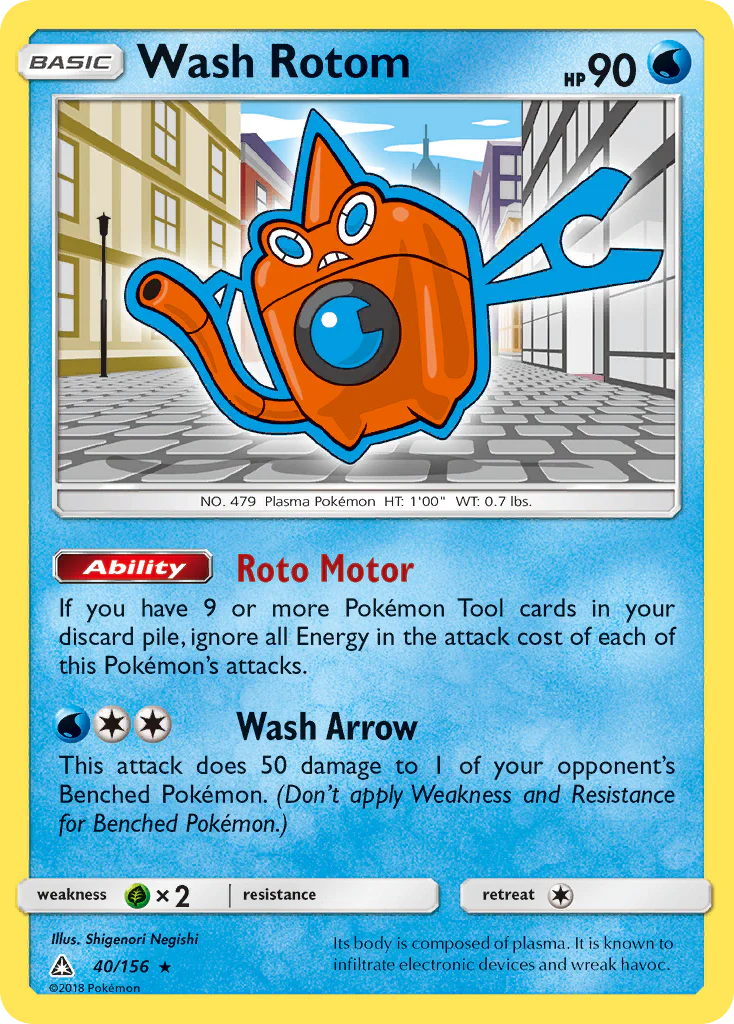 Wash Rotom (40/156) [Sun & Moon: Ultra Prism]